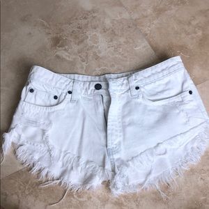 Carmar white jean shorts